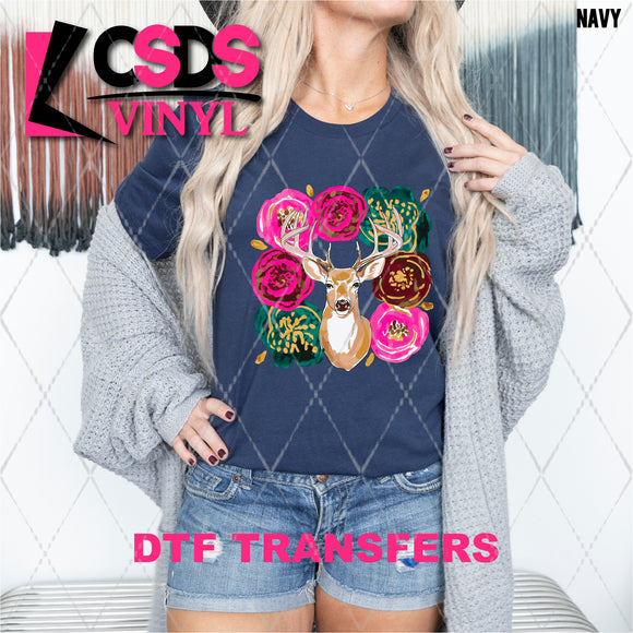 DTF Transfer - DTF013370 Floral Buck