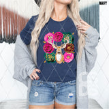 DTF Transfer - DTF013370 Floral Buck