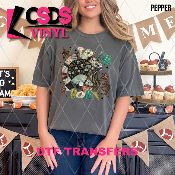 DTF Transfer - DTF013386 Touch Down Patchwork Football Helmet