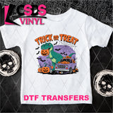 DTF Transfer - DTF013391 Trick or Treat Dinosaur 2