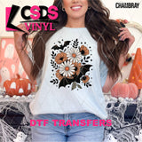 DTF Transfer - DTF013395 Fall Floral Bats