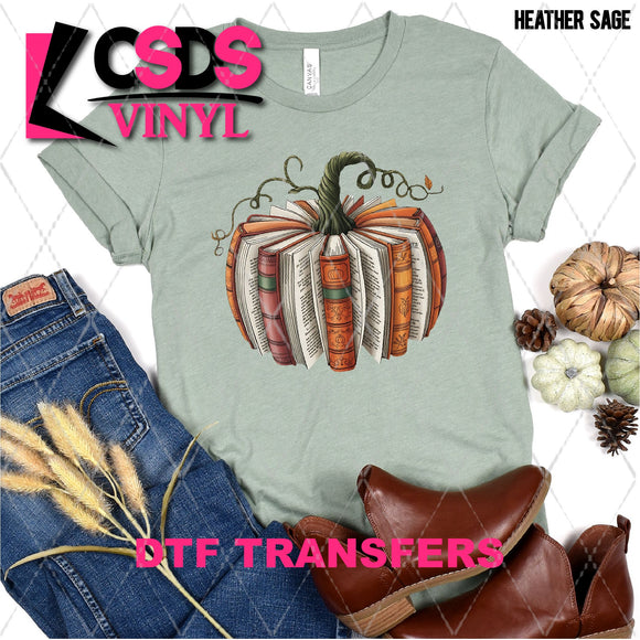 DTF Transfer - DTF013399 Fall Book Pumpkin