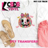 DTF Transfer - DTF013410 Pastel Leopard Coquette Jack O Lantern