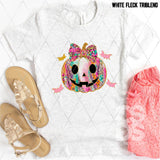 DTF Transfer - DTF013410 Pastel Leopard Coquette Jack O Lantern