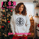 DTF Transfer - DTF013418 Freezing Season Skeleton Single Color