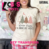 DTF Transfer - DTF013424 Winter Kisses Snowflake Wishes Trees