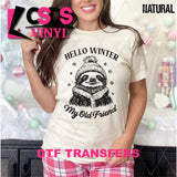 DTF Transfer - DTF013446 Hello Winter My Old Friend Single Color
