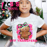 DTF Transfer - DTF013454 Watercolor Gingerbread Girl