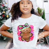 DTF Transfer - DTF013454 Watercolor Gingerbread Girl