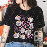 DTF Transfer - DTF013476 Pink Pumpkins and Bows