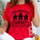 DTF Transfer - DTF013478 Gingerbread Bakery Single Color