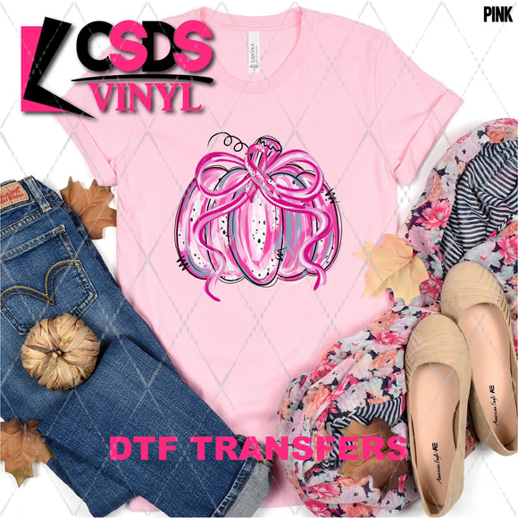 DTF Transfer - DTF013501 Pink Coquette Pumpkin