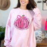 DTF Transfer - DTF013505 Paint Splatter Pink Pumpkin with Words