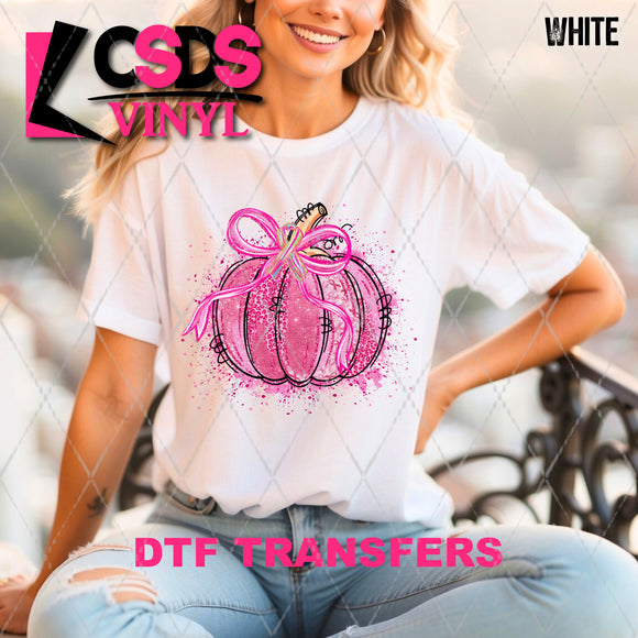 DTF Transfer - DTF013506 Paint Splatter Pink Pumpkin