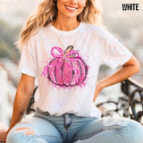 DTF Transfer - DTF013506 Paint Splatter Pink Pumpkin