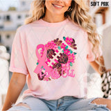 DTF Transfer - DTF013507 Pink Out Floral Football