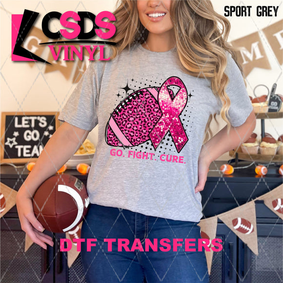 DTF Transfer - DTF013513 Go Fight Cure Leopard Football