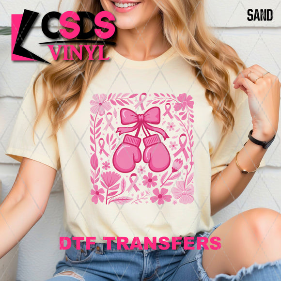 DTF Transfer - DTF013525 Floral Boxing Gloves