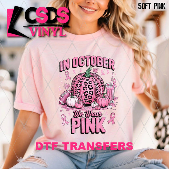 DTF Transfer - DTF013526 We Wear Pink Leopard Pumpkin