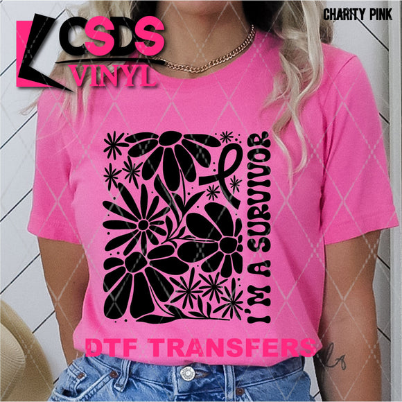 DTF Transfer - DTF013530 I Am A Survivor Single Color