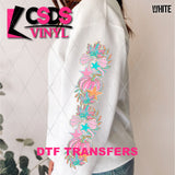 DTF Transfer - DTF013544 Painted Pink Pumpkin Sleeve