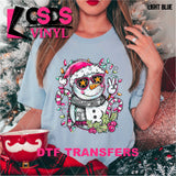 DTF Transfer - DTF013554 Snowman Peace with Lights