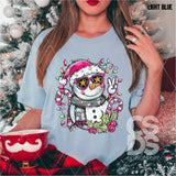DTF Transfer - DTF013554 Snowman Peace with Lights