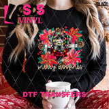 DTF Transfer - DTF013567 Merry Woofmas Black Lab