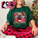 DTF Transfer - DTF013568 Merry Woofmas Pug
