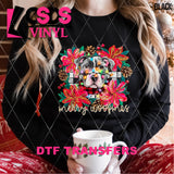 DTF Transfer - DTF013571 Merry Woofmas Pitbull