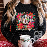 DTF Transfer - DTF013571 Merry Woofmas Pitbull