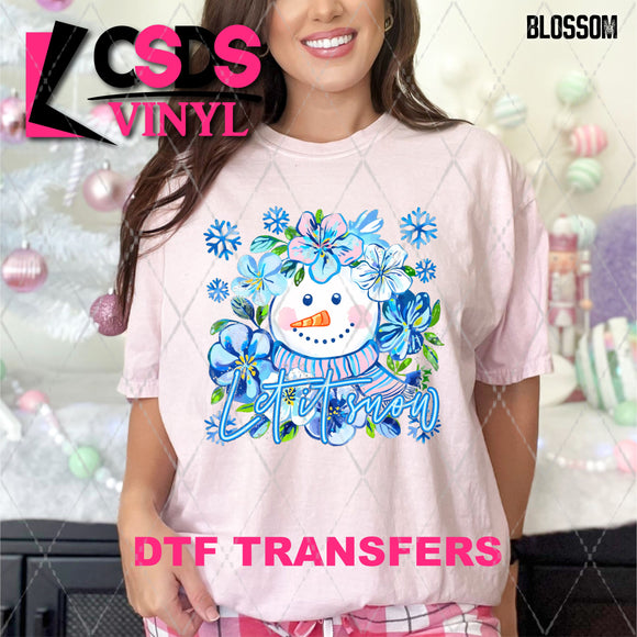 DTF Transfer - DTF013574 Let It Snow Floral Snowman