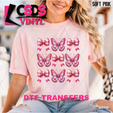 DTF Transfer - DTF013587 Bow and Butterfly Grid
