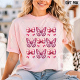 DTF Transfer - DTF013587 Bow and Butterfly Grid