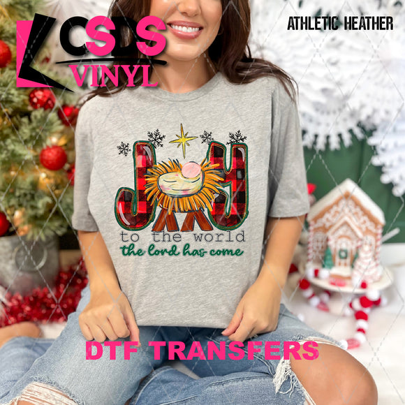 DTF Transfer - DTF013595 Joy to the World Buffalo Plaid
