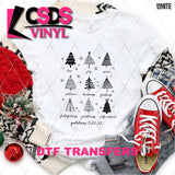 DTF Transfer - DTF013600 Gelations 5:22-23 Christmas Trees Single Color