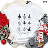 DTF Transfer - DTF013600 Gelations 5:22-23 Christmas Trees Single Color