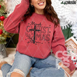 DTF Transfer - DTF013619 Merry Christ Mas Single Color