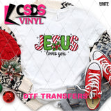 DTF Transfer - DTF013625 Christmas Jesus Loves You