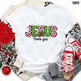 DTF Transfer - DTF013625 Christmas Jesus Loves You