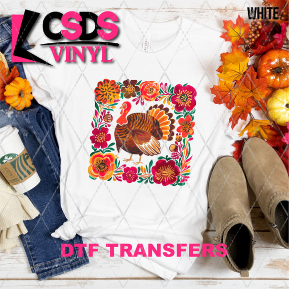 DTF Transfer - DTF013631 Floral Turkey
