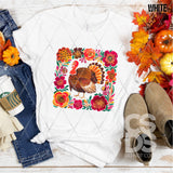 DTF Transfer - DTF013631 Floral Turkey