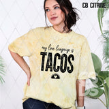 DTF Transfer - DTF014431 My Love Language is Tacos Single Color