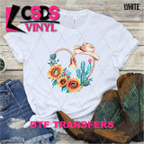 DTF Transfer - DTF014441 Cowboy Sunflower Heart