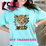 DTF Transfer - DTF014465 Stay Wild Leopard Black