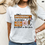 DTF Transfer - DTF014479 Stop Apologizing to People Black