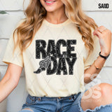 DTF Transfer - DTF015032 - Black Faux Glitter Game Day Sports