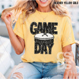 DTF Transfer - DTF015032 - Black Faux Glitter Game Day Sports