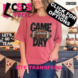 DTF Transfer - DTF015032 - Black Faux Glitter Game Day Sports