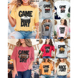 DTF Transfer - DTF015032 - Black Faux Glitter Game Day Sports